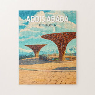 Addis Abeba Ethiopië Reis Kunst Vintage Legpuzzel