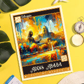 Addis Abeba, Ethiopië |  schilderij Briefkaart