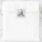 Addis Abeba Vierkante Sticker (Tas)