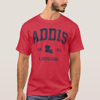 Addis Louisiana LA Vintage Atletiek Navy Sporten D T-shirt
