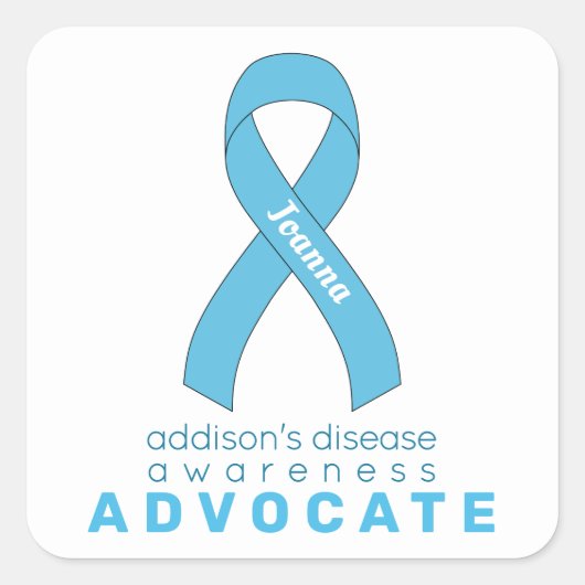 Addison Advocate White Square Sticker (Voorkant)