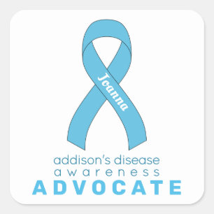 Addison Advocate White Square Sticker