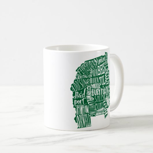 Addison County Typography 11 oz Classic White Mok (Voorkant rechts)