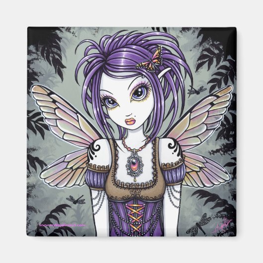 "Addison" Dragonfly Fairy kunstmagneet Magneet (Voorkant)