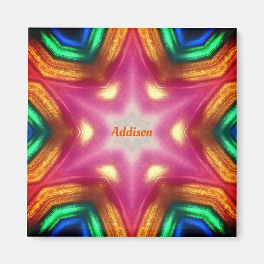 ADDISON ~ Glanzend Abstract patroon ~ Magneet (Voorkant)