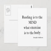 Addison Lezing Mind Inspirerend Citaat Briefkaart (Voorkant / Achterkant)