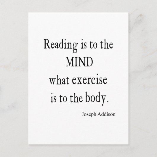 Addison Lezing Mind Inspirerend Citaat Briefkaart (Voorkant)