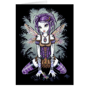"Addison" Misty Dragonfly Fairy Art Card
