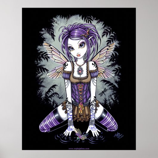 "Addison" Misty Dragonfly Fairy Poster (Voorkant)