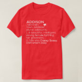Addison Naam Addison Definitie Addison Vrouw Naam T-shirt (Design voorkant)