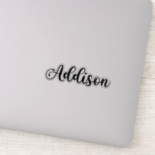 Addison Naam - Handgeschreven kalligrafie Sticker