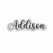 Addison Naam - Handgeschreven kalligrafie Sticker (Voorkant)