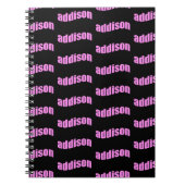 Addison-naam, voor Addison Notitieboek (Voorkant)