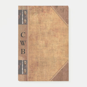 Addison Old Book Cool Monogram Post-it® Notes