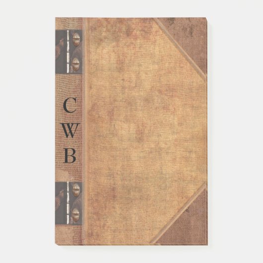 Addison Old Book Cool Monogram Post-it® Notes (Voorkant)