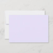 Addison Paarse Classic Elegante bruiloft RSVP Kaartje (Achterkant)