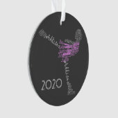 Addison Personalized Ice Figuur Skater Ornament (voorkant)