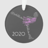 Addison Personalized Ice Figuur Skater Ornament (voorkant)