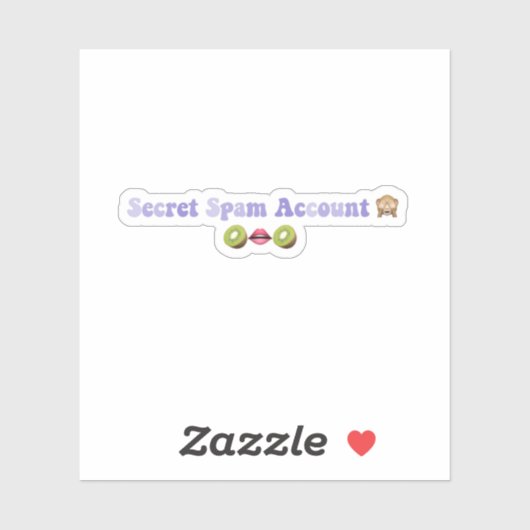 Addison Rae "Secret" Spam Account (oud TikTok Bio) Sticker (Vel)