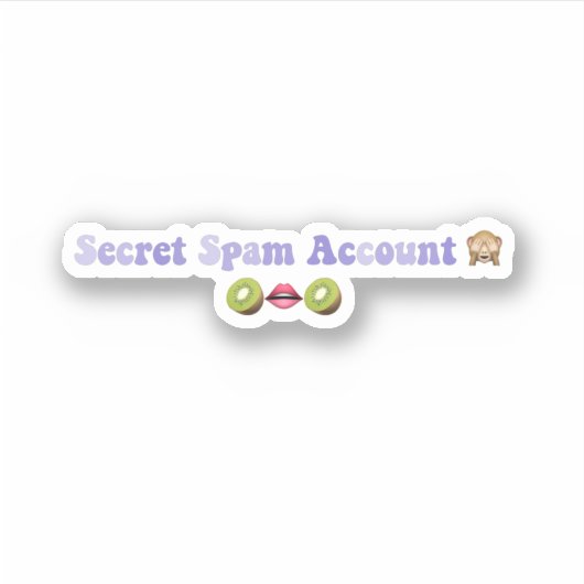 Addison Rae "Secret" Spam Account (oud TikTok Bio) Sticker (Voorkant)