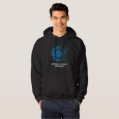 Addison s disease Awareness sunflower with Blue Ri Hoodie (Voorkant volledig)