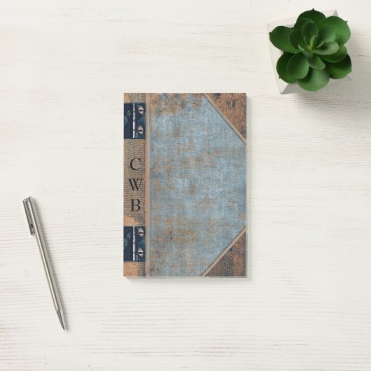 Addison Spencer Old Book Cool Monogram Post-it® Notes (Kantoor)