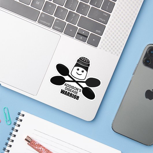 Addison-stickervoorvechter Sticker (Laptop met iPhone)
