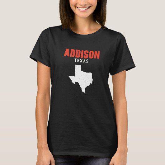 Addison Texas USA State America Travel Texas T-shirt (Voorkant)