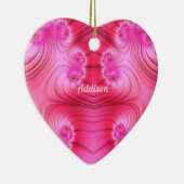 ADDISON ~ VALENTIJN HEART ~ Roze fractal ~ Keramisch Ornament (Rechts)
