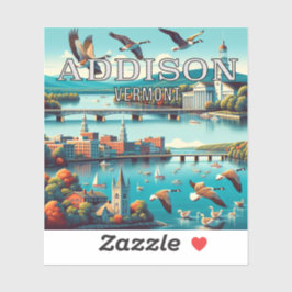 Addison Vermont 3 inch Vinyl Sticker