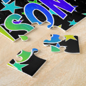 "ADDISON" voornaam, geun "HAPPY BIRTHDAY" Legpuzzel (Zijkant)