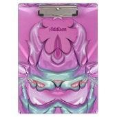 ADDISON ~WOW! VREEMD! Roze Grijs Wit en Cerise Klembord (Voorkant)