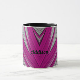 ADDISON ~ Zany 3D ~ Roze en Grijs Mok