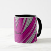 ADDISON ~ Zany 3D ~ Roze en Grijs Mok (Voorkant rechts)