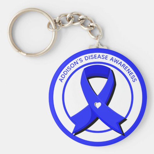 Addison's Disease Awareness Heart Sleutelhanger (Voorkant)