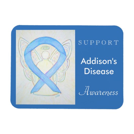 Addison's Disease Awareness Ribbon Angel Magnet Magneet (Horizontaal)