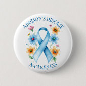 Addison's Disease Awareness Ribbon Ronde Button 5,7 Cm (Voorkant)
