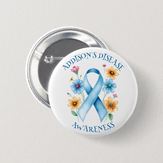 Addison's Disease Awareness Ribbon Ronde Button 5,7 Cm (Voorkant /achterkant)