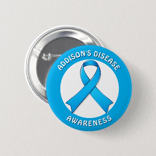 Addison's Disease Awareness Ribbon Ronde Button 5,7 Cm (Voorkant /achterkant)
