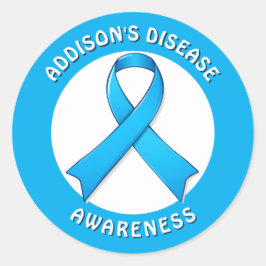 Addison's Disease Awareness Ribbon Ronde Sticker