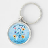 Addison's Disease Awareness Ribbon Sleutelhanger (Voorkant)