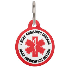 Addison's Disease Medical Alert Pet Tag Huisdierpenning