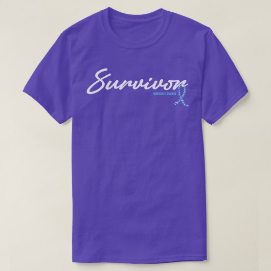 Addisons Ziekte Bewustzijn Overlevende Glitter Lin T-shirt (Design voorkant)