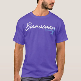 Addisons Ziekte Bewustzijn Overlevende Glitter Lin T-shirt