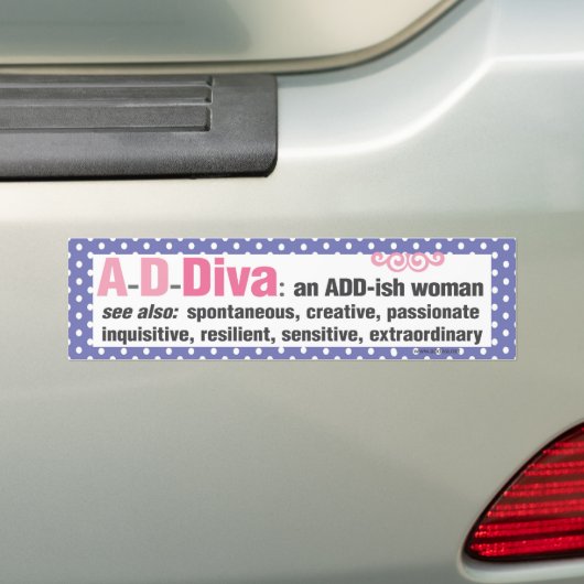 ADDiva-bumpersticker - paars Bumpersticker (Op auto)