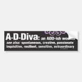 ADDiva Bumpersticker - zwart (Voorkant)