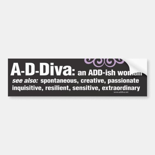 ADDiva Bumpersticker - zwart (Voorkant)