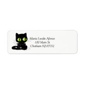 Address Labels Cats Black (Voorkant)