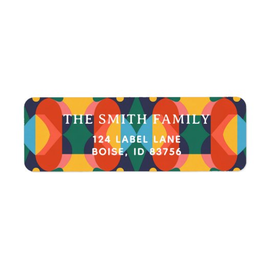 Address labels colorful geometric seamless pattern (Voorkant)