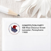 Address Labels, Constitution Party Etiket (Insitu)
